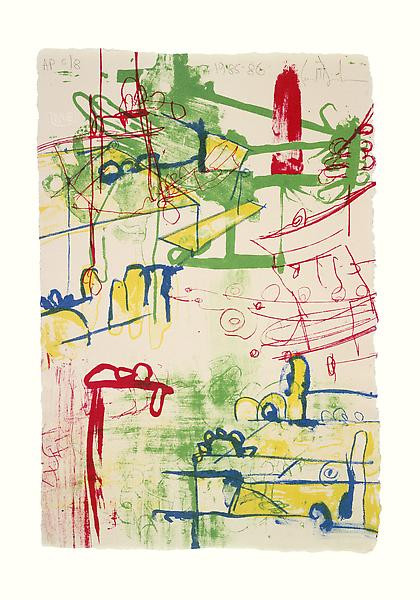 Color Message B, Lithograph on G. Amatruda Almalfi handmade paper