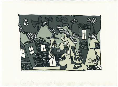 In Town, Lithograph on Fabriano Esportazione paper