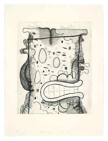 Undone (A), Intaglio in seven progressive states (A-I) with twenty-six unique prints on Arches En-tout-cas paper