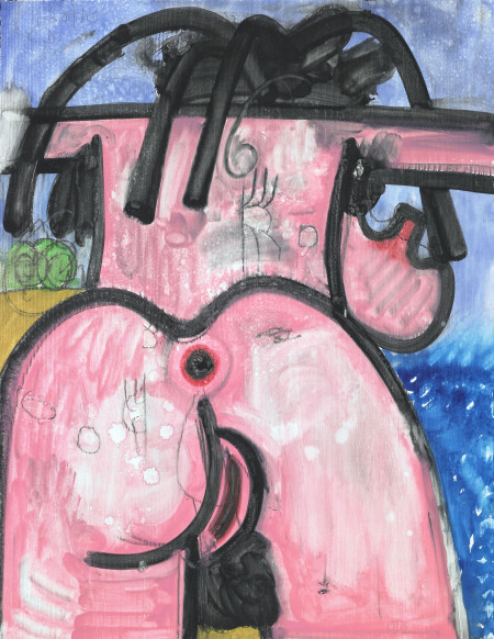 Untitled, (1/29/10), Monotype in watercolor and pencil on Lanaquarelle paper