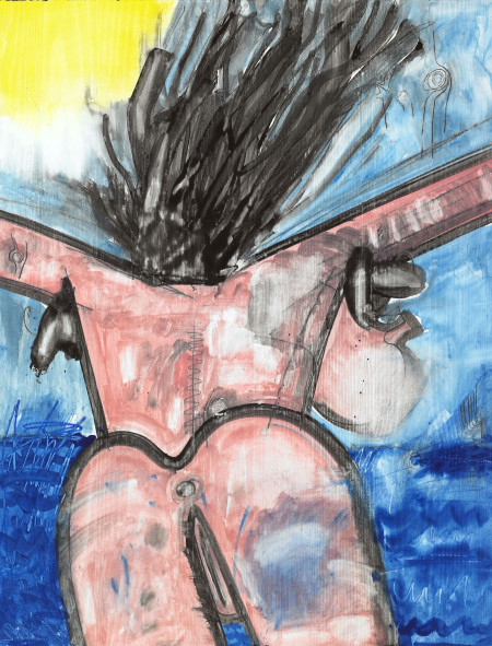 Untitled (3/17/10), Monotype with watercolor and pencil on Lanaquarelle paper