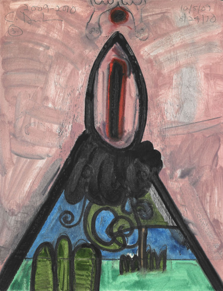 Untitled (3), Monotype in watercolor and pencil on Lanaquarelle paper