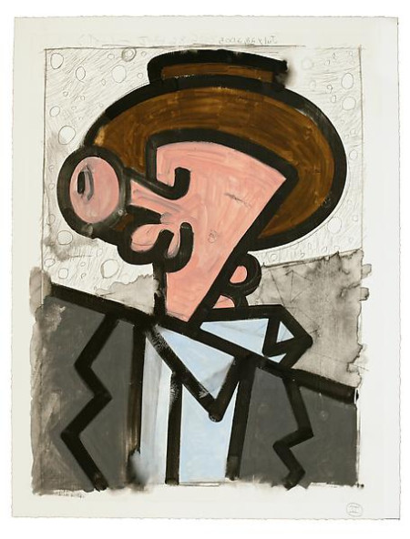 Untitled (II), Monotype in watercolor and pencil on Lanaquarelle paper