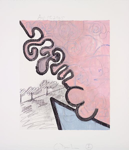 Untitled (#1), Monotype in watercolor and pencil on Lanaquarelle paper