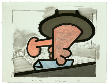 Untitled (I), Monotype in watercolor and pencil on Lanaquarelle paper