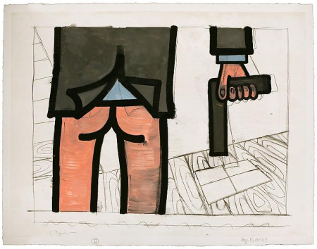 Untitled (II), Monotype in watercolor and pencil on Lanaquarelle paper