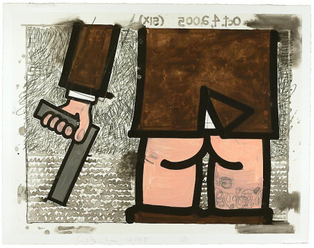 Untitled (6), Monotype in watercolor and pencil on Lanaquarelle paper