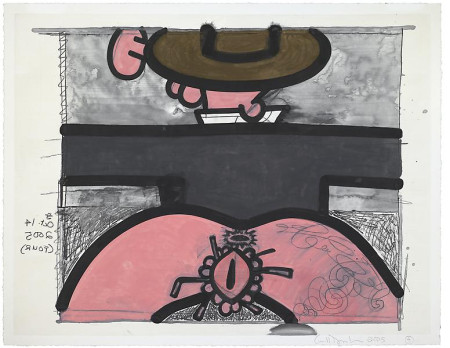 Untitled (4), Monotype in watercolor and pencil on Lanaquarelle paper