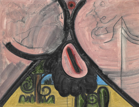 Untitled (6), Monotype in watercolor and pencil on Lanaquarelle paper