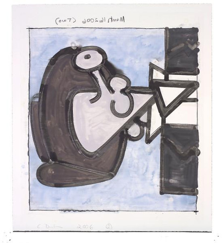 Untitled, (March 16, 2006) (Two), Monotype in watercolor and pencil on Lanaquarelle paper