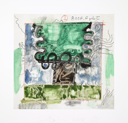 Untitled, (July 2, 2008) 1, Monotype in watercolor and pencil on Lanaquarelle paper Image