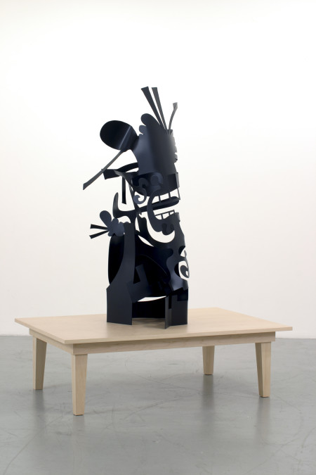 Captured Shadows: 2-B, Stainless steel and wood