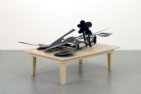 Captured Shadows: 3-A, Stainless steel and wood