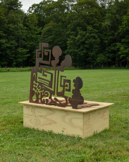 Sculpture Five, Half-inch steel on wood base