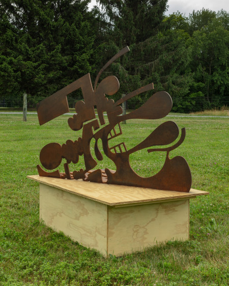 Sculpture Four, Half-inch steel on wood base