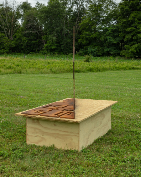Sculpture Four, Half-inch steel on wood base