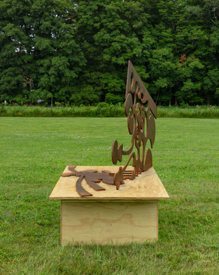 Sculpture Three, Half-inch steel on wood base