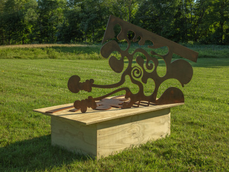 Sculpture Three, Half-inch steel on wood base