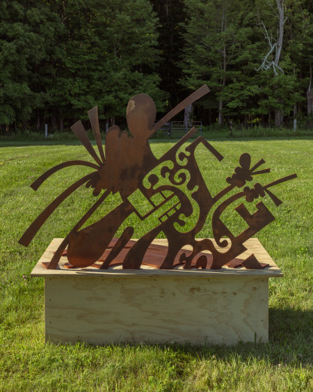Sculpture Two, Half-inch steel on wood base